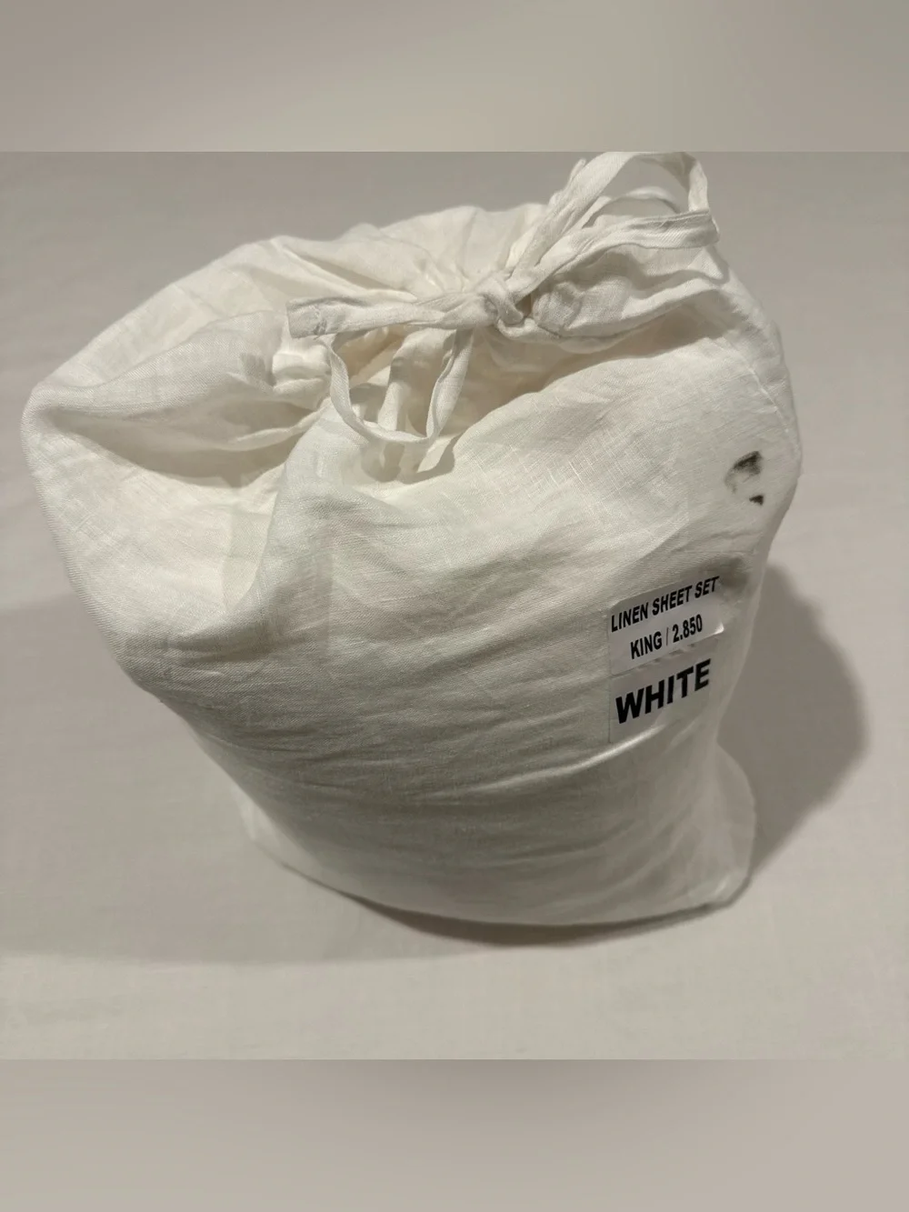 New Quince European Linen Sheet Set for King - White MSRP $214